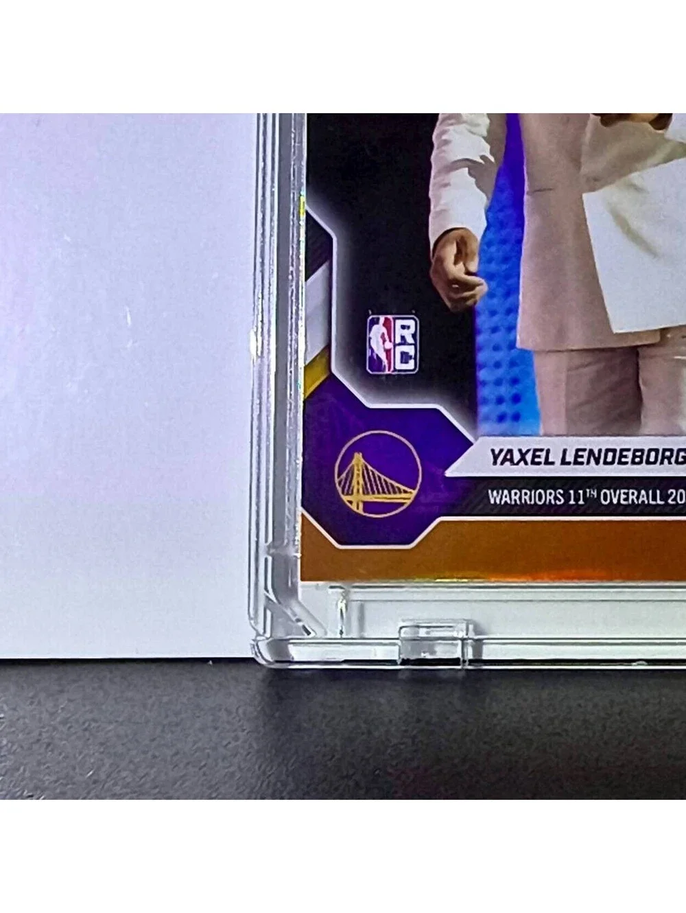 Yaxel Lendeborg Rookie 2026-27 Topps NBA Draft Orange Foil 04/25 Card Warriors